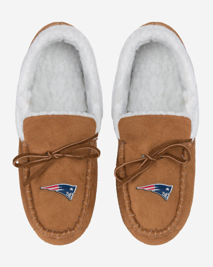 New England Patriots Fur Closed Back Moccasin Slipper FOCO - FOCO.com | UK & IRE
