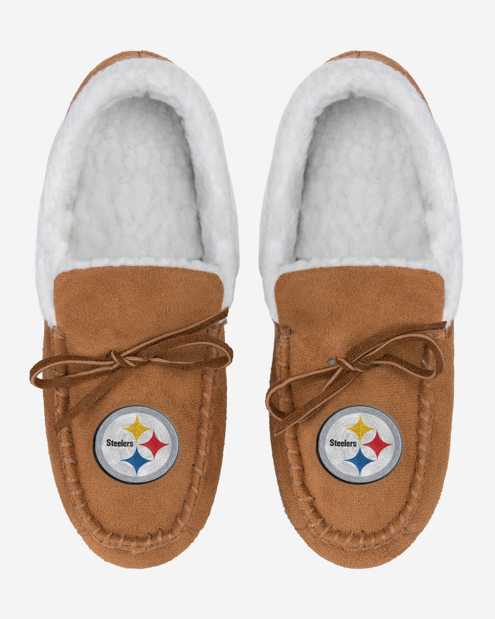 Pittsburgh Steelers Fur Closed Back Moccasin Slipper FOCO - FOCO.com | UK & IRE