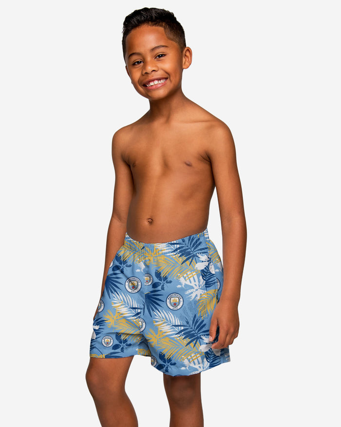 Manchester City FC Youth Floral Boardshorts FOCO XS - FOCO.com | UK & IRE