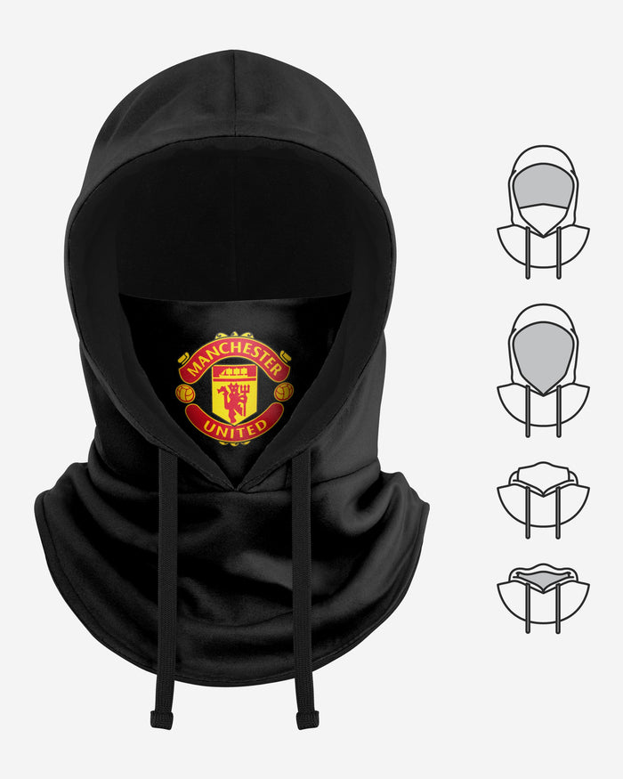 Manchester United FC Black Drawstring Hooded Snood FOCO - FOCO.com | UK & IRE