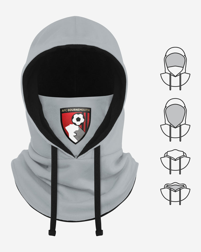 AFC Bournemouth Grey Drawstring Hooded Snood FOCO - FOCO.com | UK & IRE