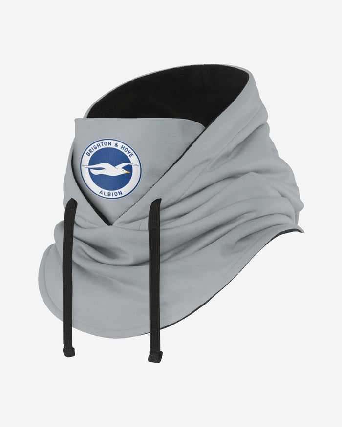 Brighton & Hove Albion FC Grey Drawstring Hooded Snood FOCO - FOCO.com | UK & IRE