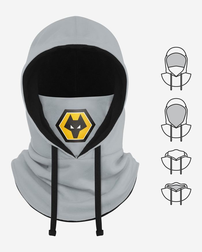 Wolverhampton Wanderers FC Grey Drawstring Hooded Snood FOCO - FOCO.com | UK & IRE