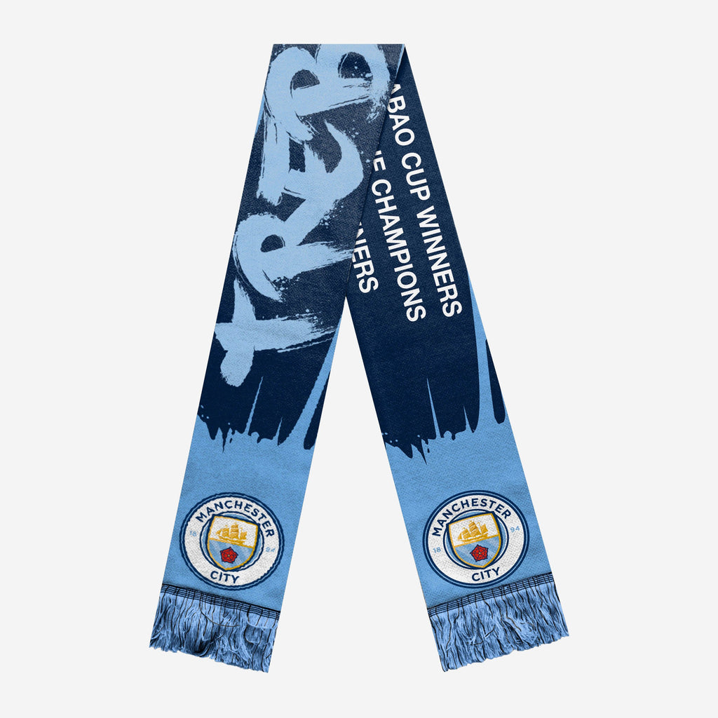 Manchester City FC 2018-19 Treble Winners Scarf FOCO - FOCO.com | UK & IRE