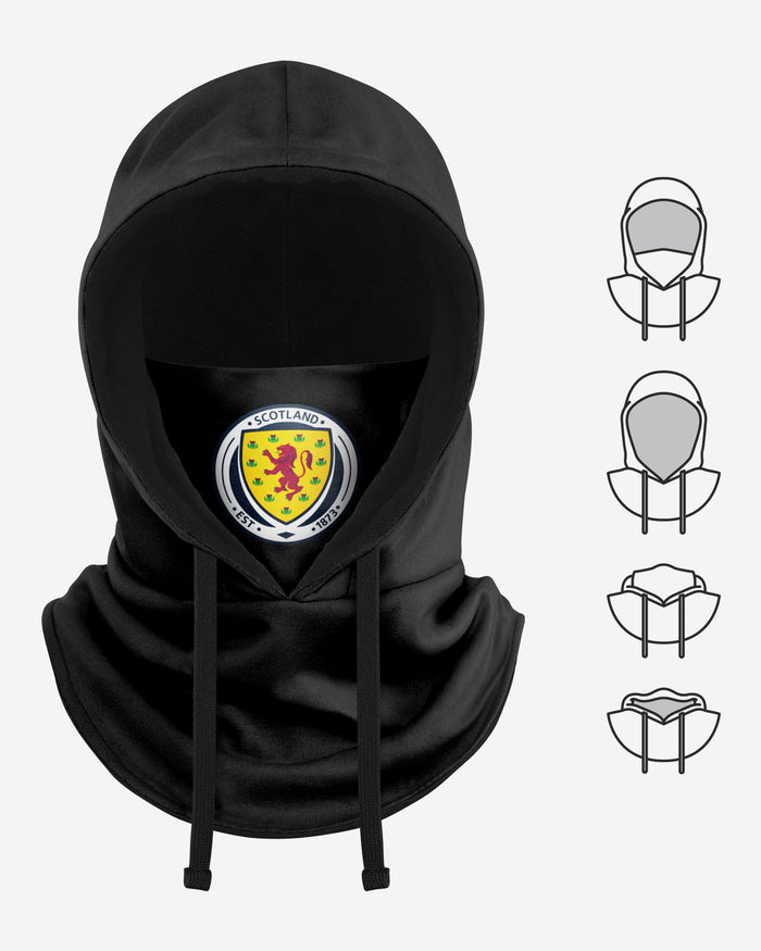 Scotland Black Drawstring Hooded Snood FOCO - FOCO.com | UK & IRE