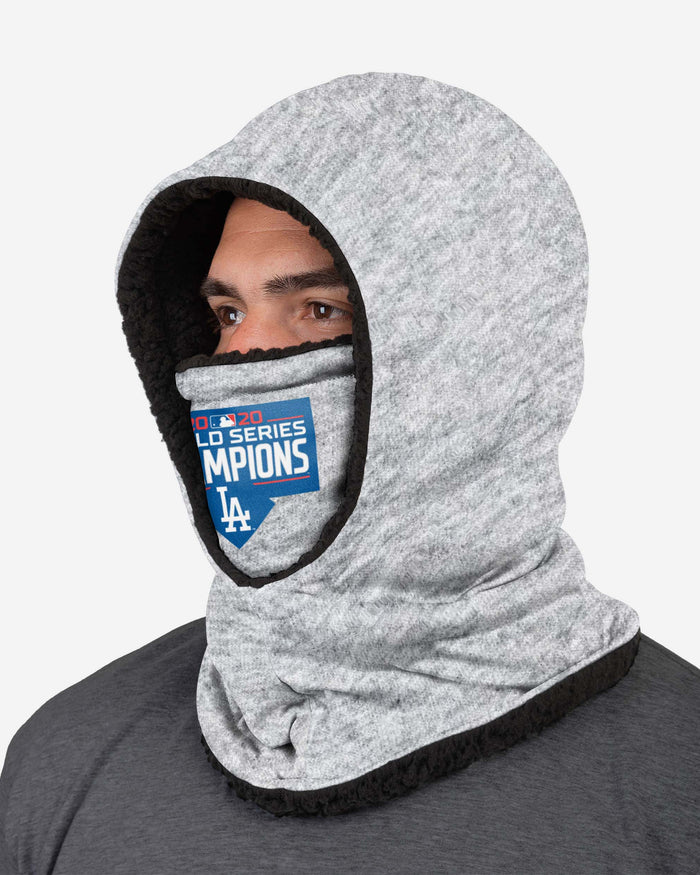 Los Angeles Dodgers 2020 World Series Champions Heather Grey Big Logo Hooded Gaiter FOCO - FOCO.com | UK & IRE