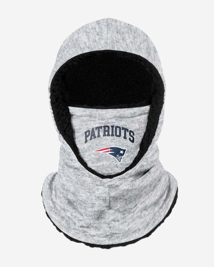 New England Patriots Heather Grey Big Logo Hooded Snood FOCO - FOCO.com | UK & IRE