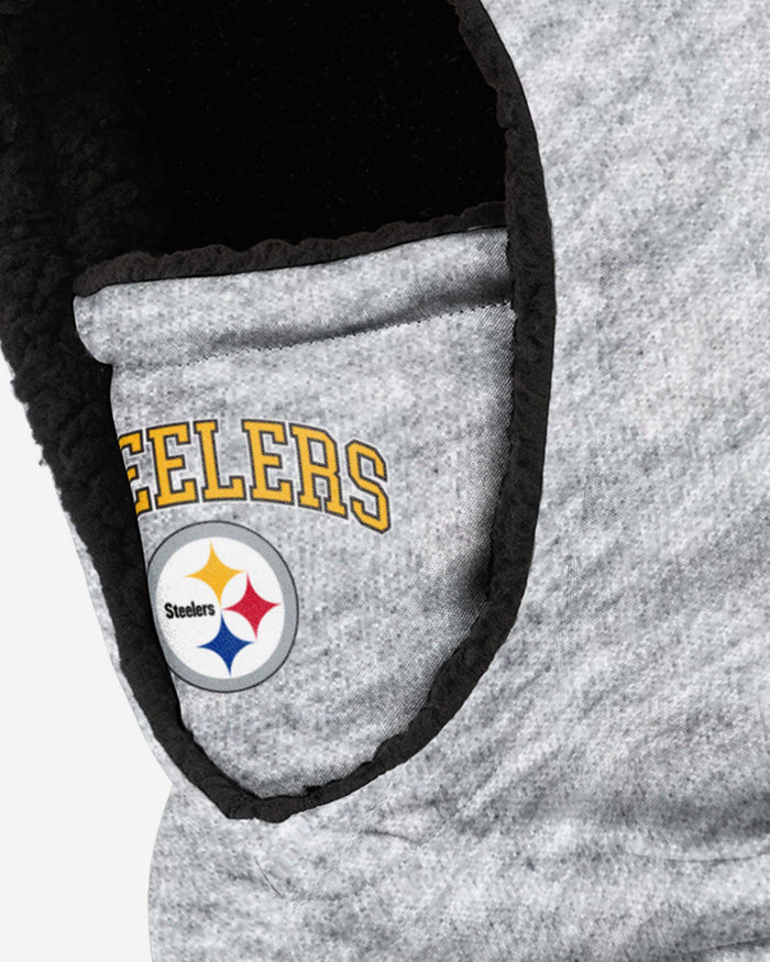 Pittsburgh Steelers Heather Grey Big Logo Hooded Snood FOCO - FOCO.com | UK & IRE