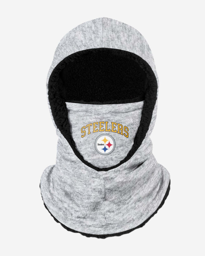 Pittsburgh Steelers Heather Grey Big Logo Hooded Snood FOCO - FOCO.com | UK & IRE