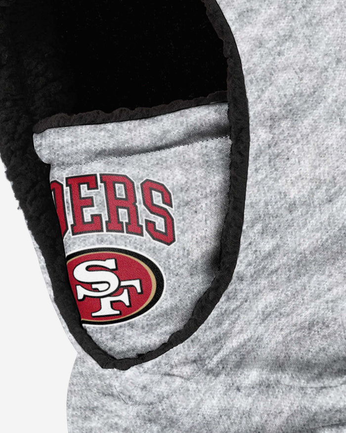 San Francisco 49ers Heather Grey Big Logo Hooded Snood FOCO - FOCO.com | UK & IRE