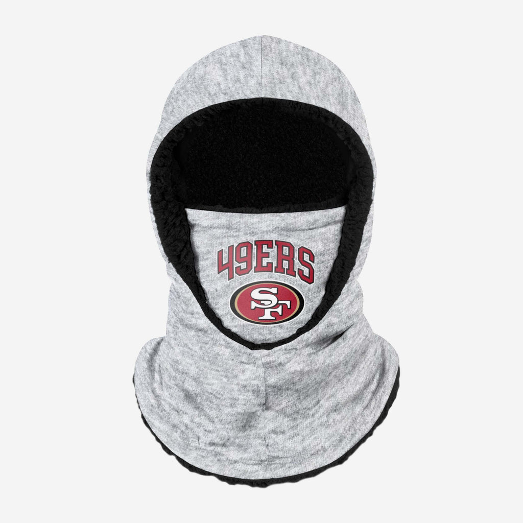 San Francisco 49ers Heather Grey Big Logo Hooded Snood FOCO - FOCO.com | UK & IRE