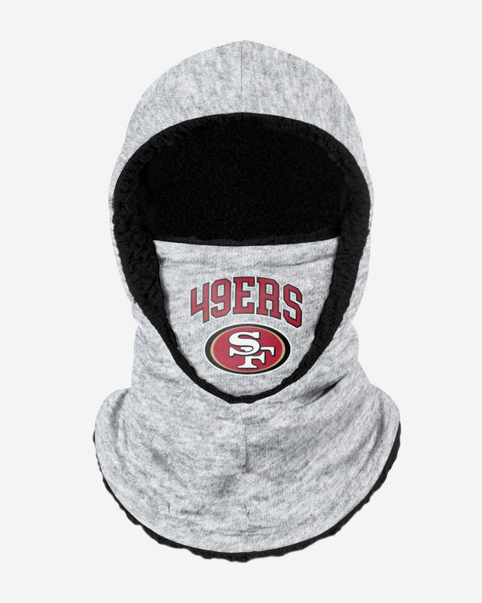 San Francisco 49ers Heather Grey Big Logo Hooded Snood FOCO - FOCO.com | UK & IRE