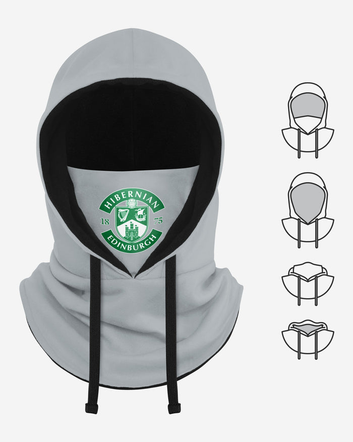 Hibernian FC Grey Drawstring Hooded Snood FOCO - FOCO.com | UK & IRE