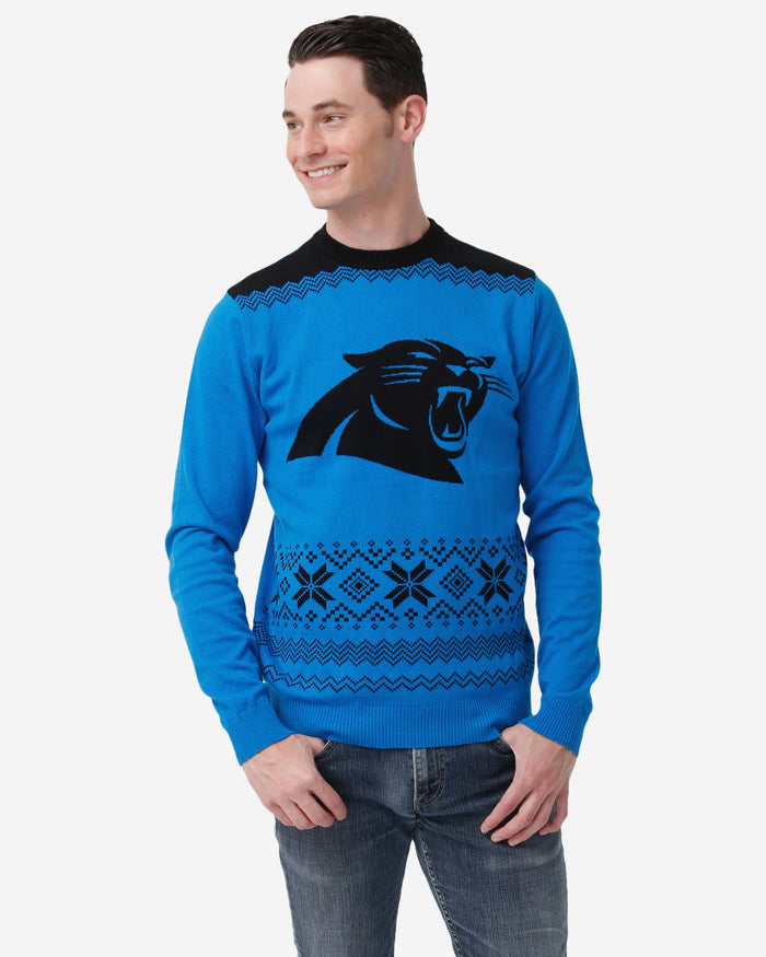 Carolina Panthers Big Logo Christmas Jumper FOCO S - FOCO.com | UK & IRE