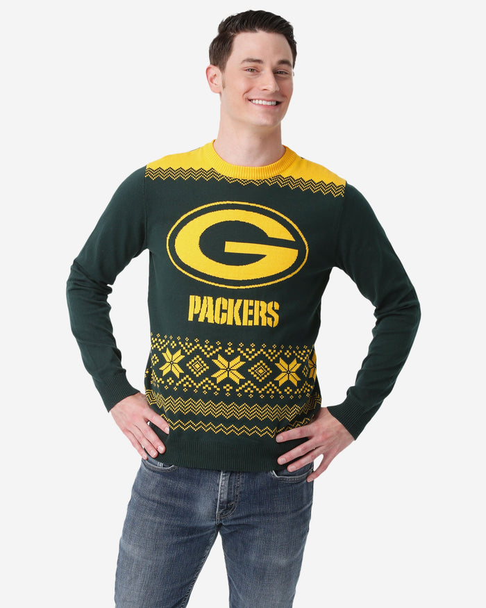 Green Bay Packers Big Logo Christmas Jumper FOCO S - FOCO.com | UK & IRE