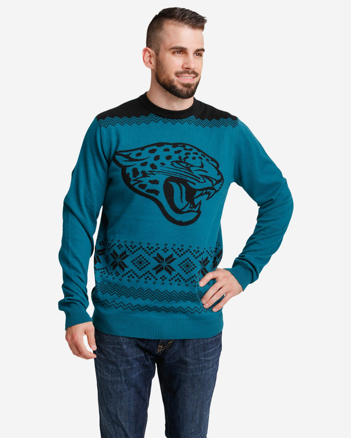 Jacksonville Jaguars Big Logo Christmas Jumper FOCO S - FOCO.com | UK & IRE