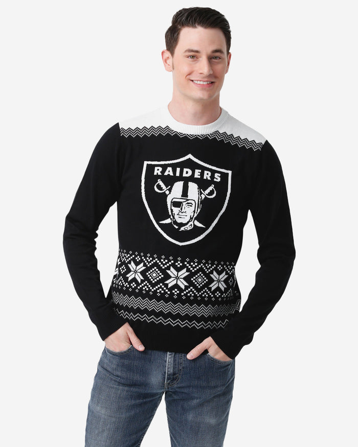 Las Vegas Raiders Big Logo Christmas Jumper FOCO S - FOCO.com | UK & IRE