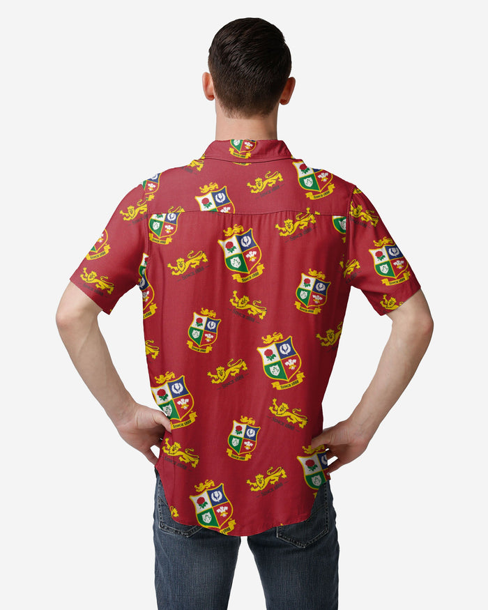 British & Irish Lions Repeat Print Button Up Shirt FOCO - FOCO.com | UK & IRE