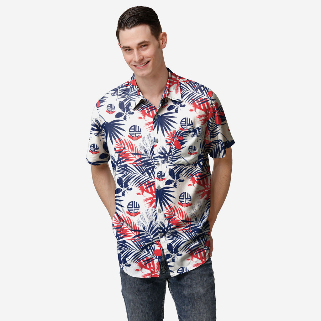 Bolton Wanderers FC Floral Button Up Shirt FOCO S - FOCO.com | UK & IRE