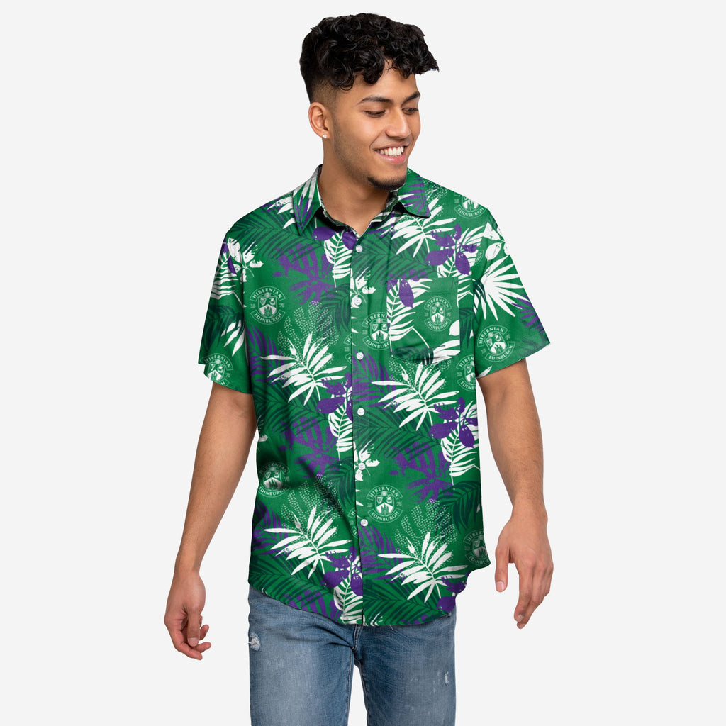 Hibernian FC Floral Button Up Shirt FOCO S - FOCO.com | UK & IRE