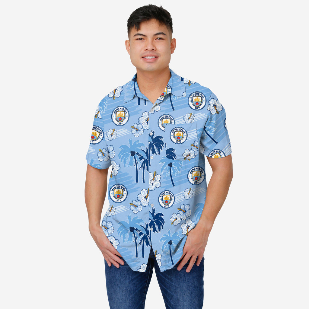 Manchester City FC Islander Tropical Button Up Shirt FOCO S - FOCO.com | UK & IRE