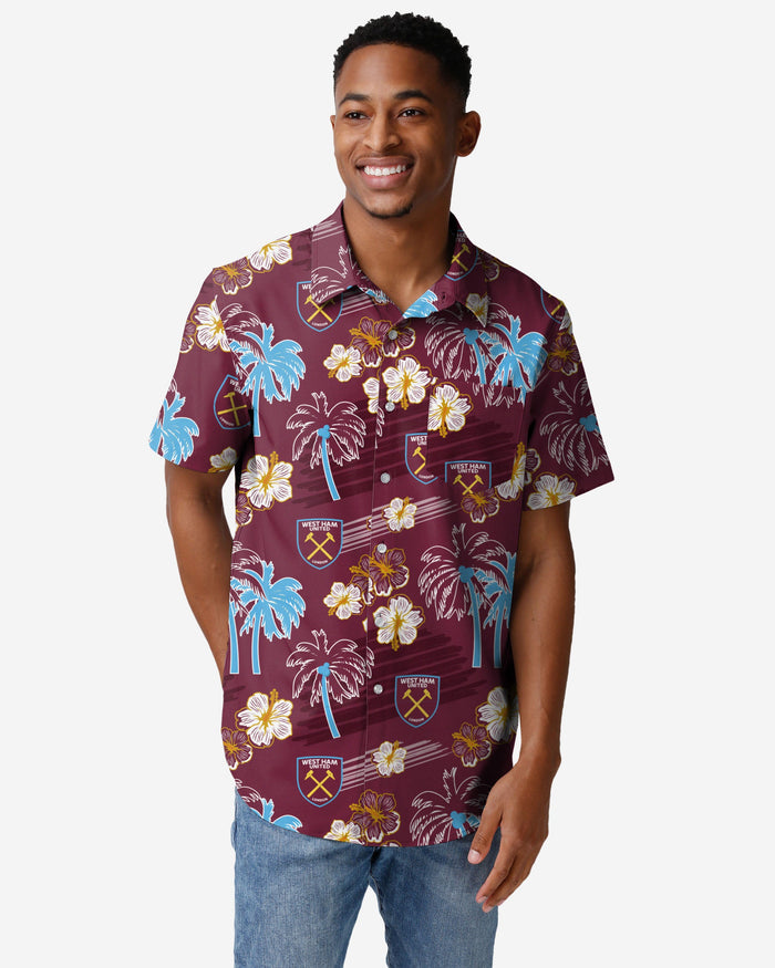 West Ham United FC Islander Tropical Button Up Shirt FOCO S - FOCO.com | UK & IRE
