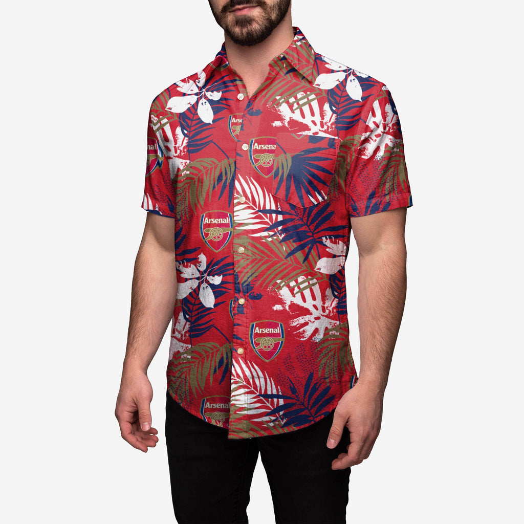 Arsenal FC Mens Floral Button Up Shirt FOCO - FOCO.com | UK & IRE