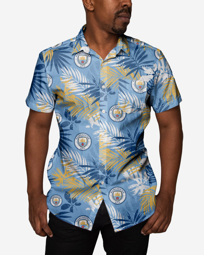 Manchester City FC Mens Floral Button Up Shirt FOCO - FOCO.com | UK & IRE