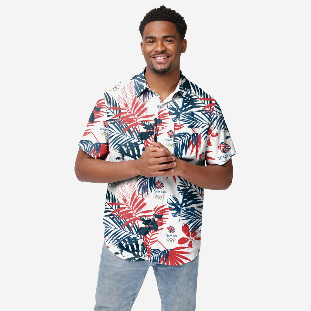 Team GB Floral Button Up Shirt FOCO S - FOCO.com | UK & IRE