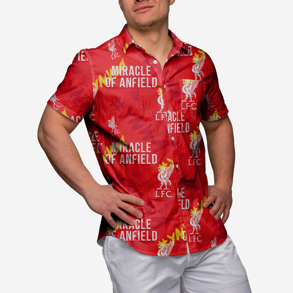 Liverpool FC Miracle Of Anfield Button Up Shirt FOCO - FOCO.com | UK & IRE