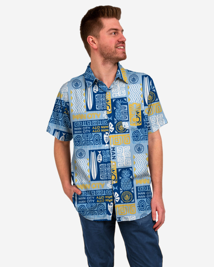 Manchester City FC Tiki Button Up Shirt FOCO S - FOCO.com | UK & IRE