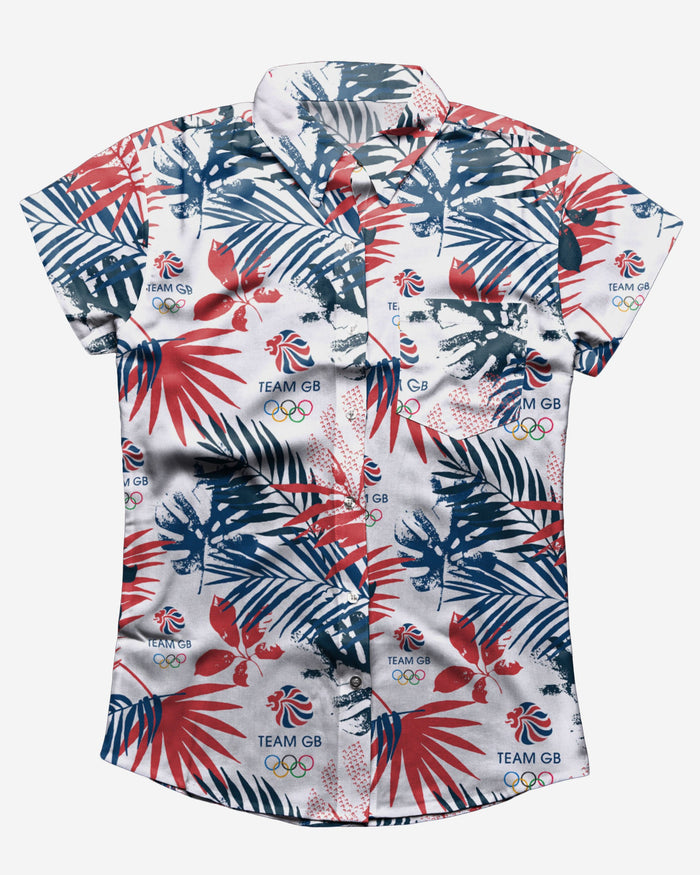 Team GB Womens Floral Button Up Shirt FOCO - FOCO.com | UK & IRE