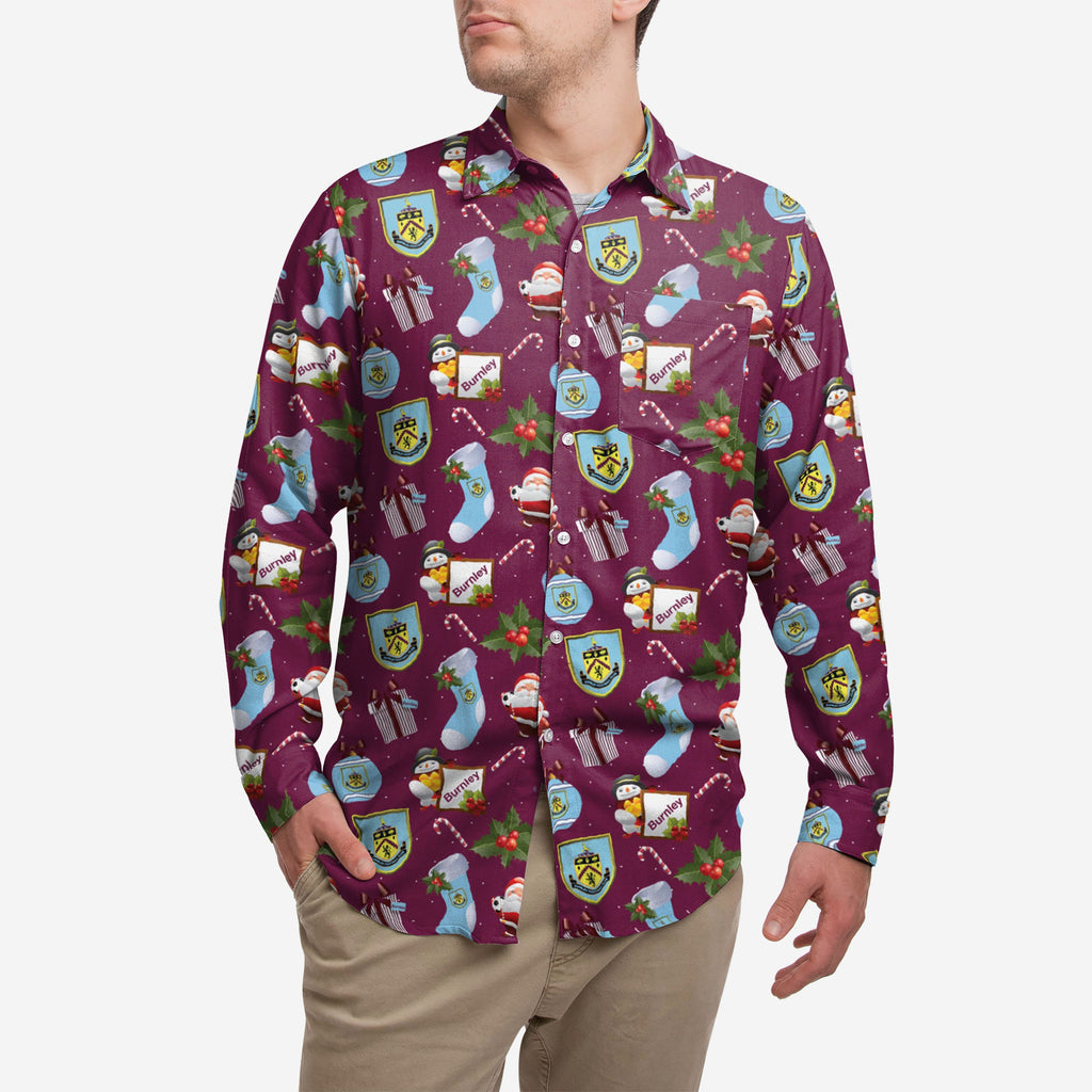 Burnley FC Long Sleeve Christmas Shirt FOCO S - FOCO.com | UK & IRE