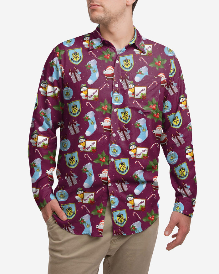 Burnley FC Long Sleeve Christmas Shirt FOCO S - FOCO.com | UK & IRE
