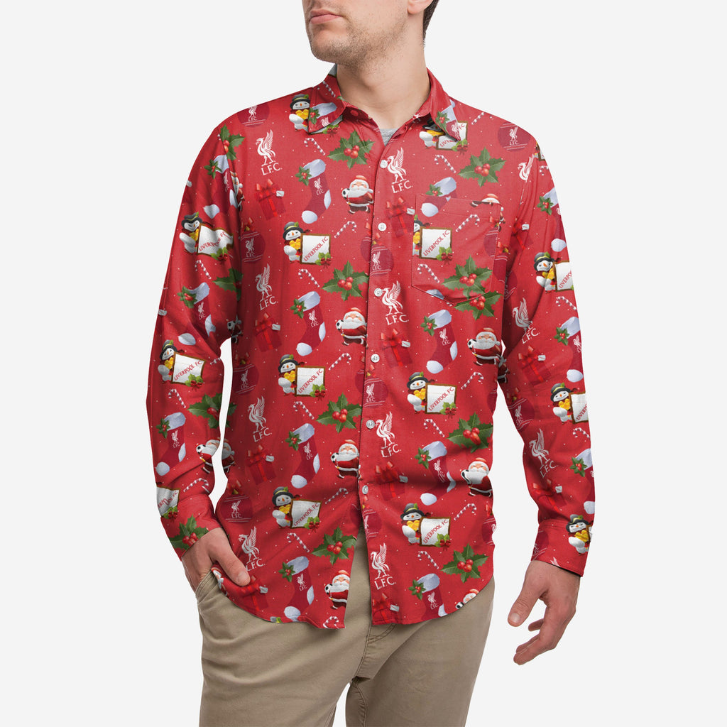 Liverpool FC Long Sleeve Christmas Shirt FOCO S - FOCO.com | UK & IRE