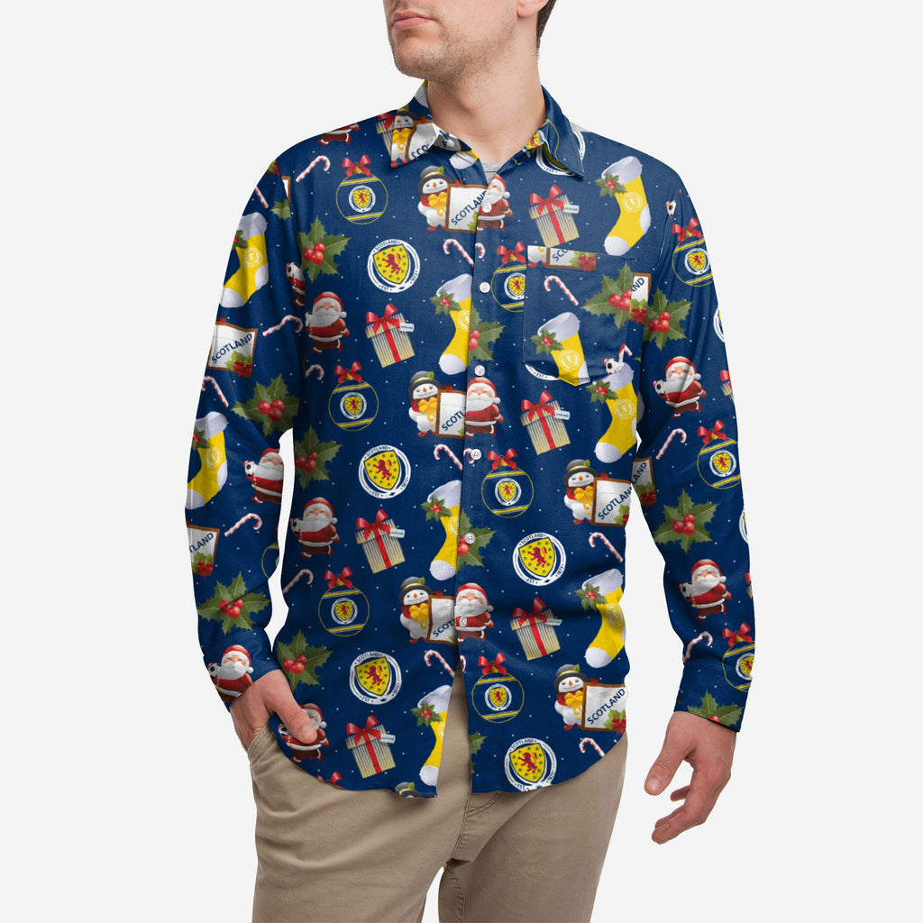 Scotland Long Sleeve Christmas Shirt FOCO S - FOCO.com | UK & IRE