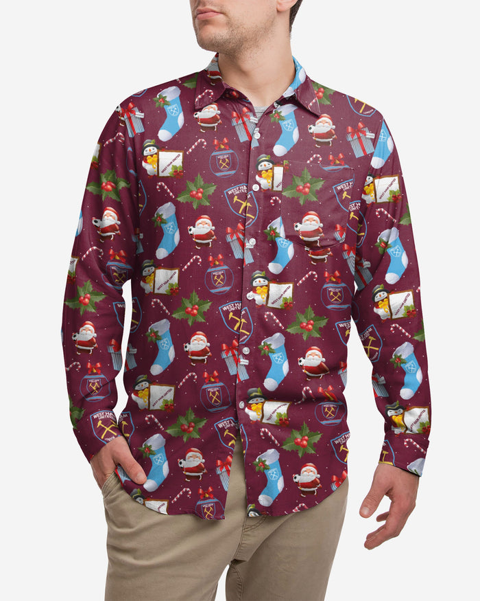 West Ham United FC Long Sleeve Christmas Shirt FOCO S - FOCO.com | UK & IRE