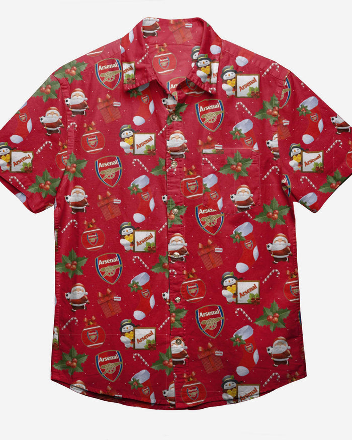 Arsenal Tropical Christmas Button Up Shirt FOCO - FOCO.com | UK & IRE