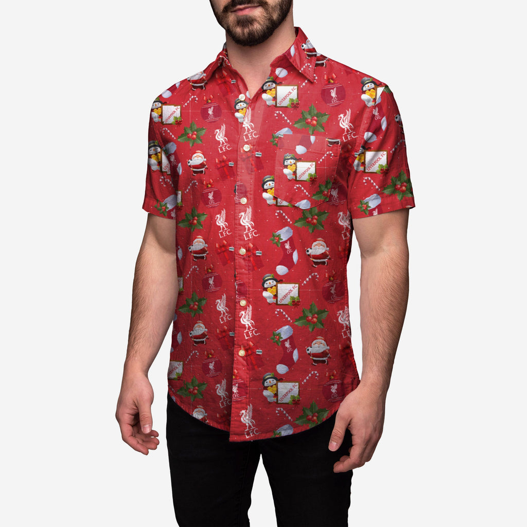 Liverpool Tropical Christmas Button Up Shirt FOCO - FOCO.com | UK & IRE