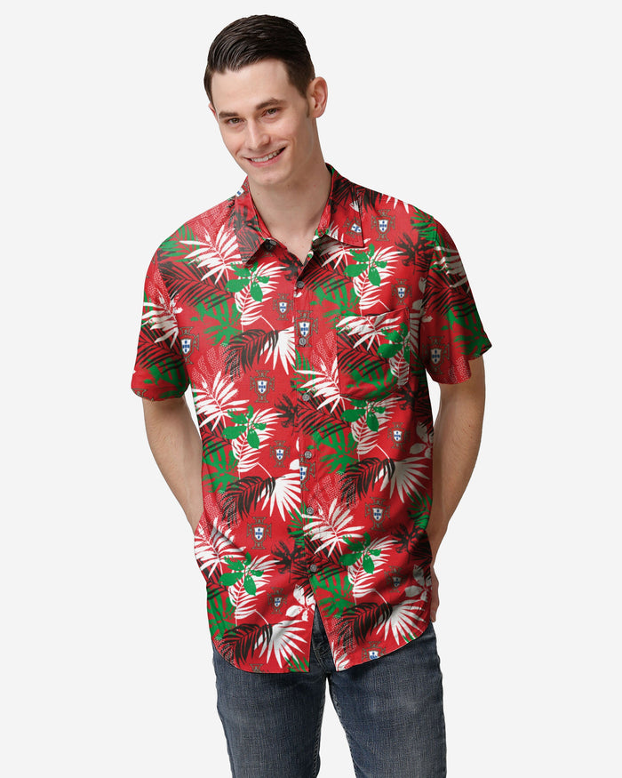 Portugal Floral Button Up Shirt FOCO S - FOCO.com | UK & IRE
