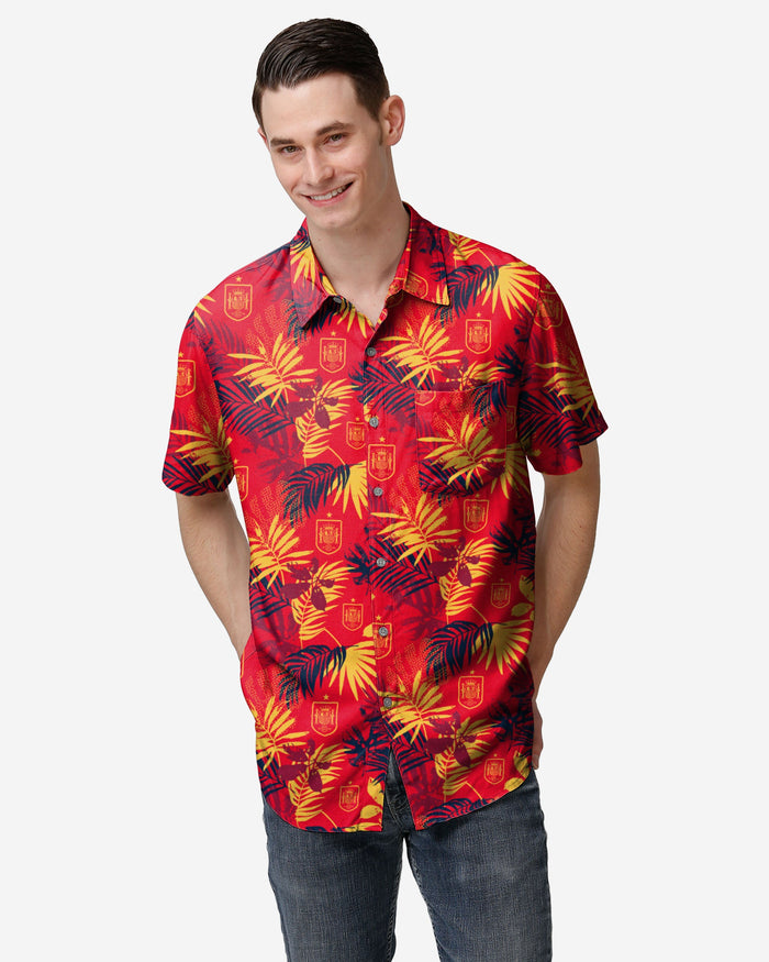 Spain Floral Button Up Shirt FOCO S - FOCO.com | UK & IRE