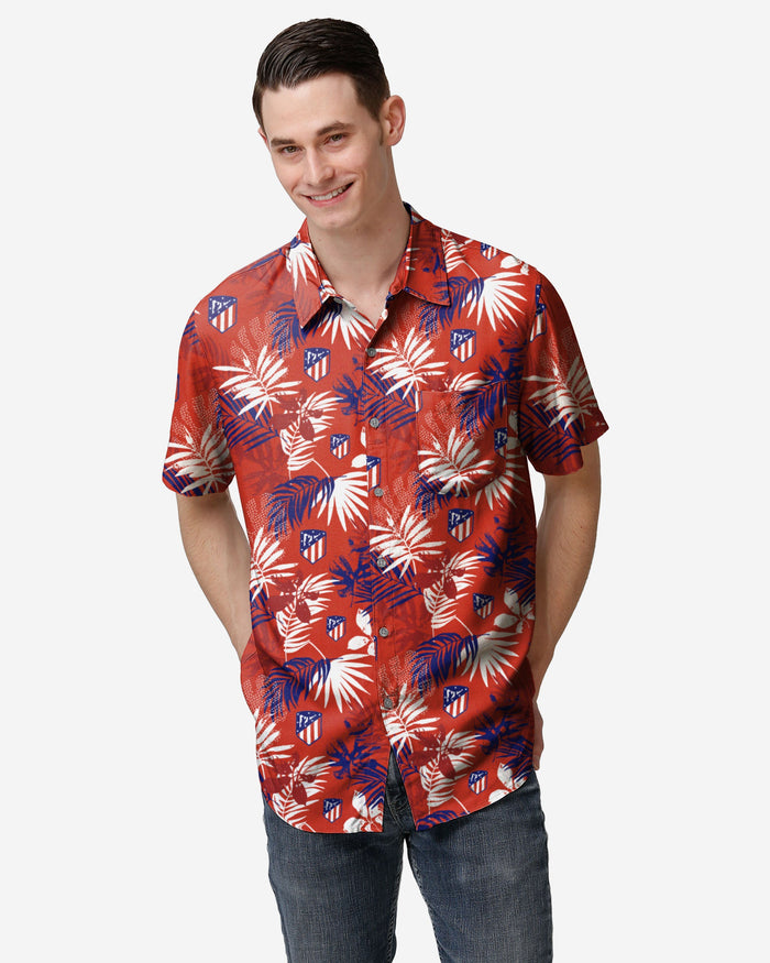 Atletico Madrid FC Floral Button Up Shirt FOCO S - FOCO.com | UK & IRE