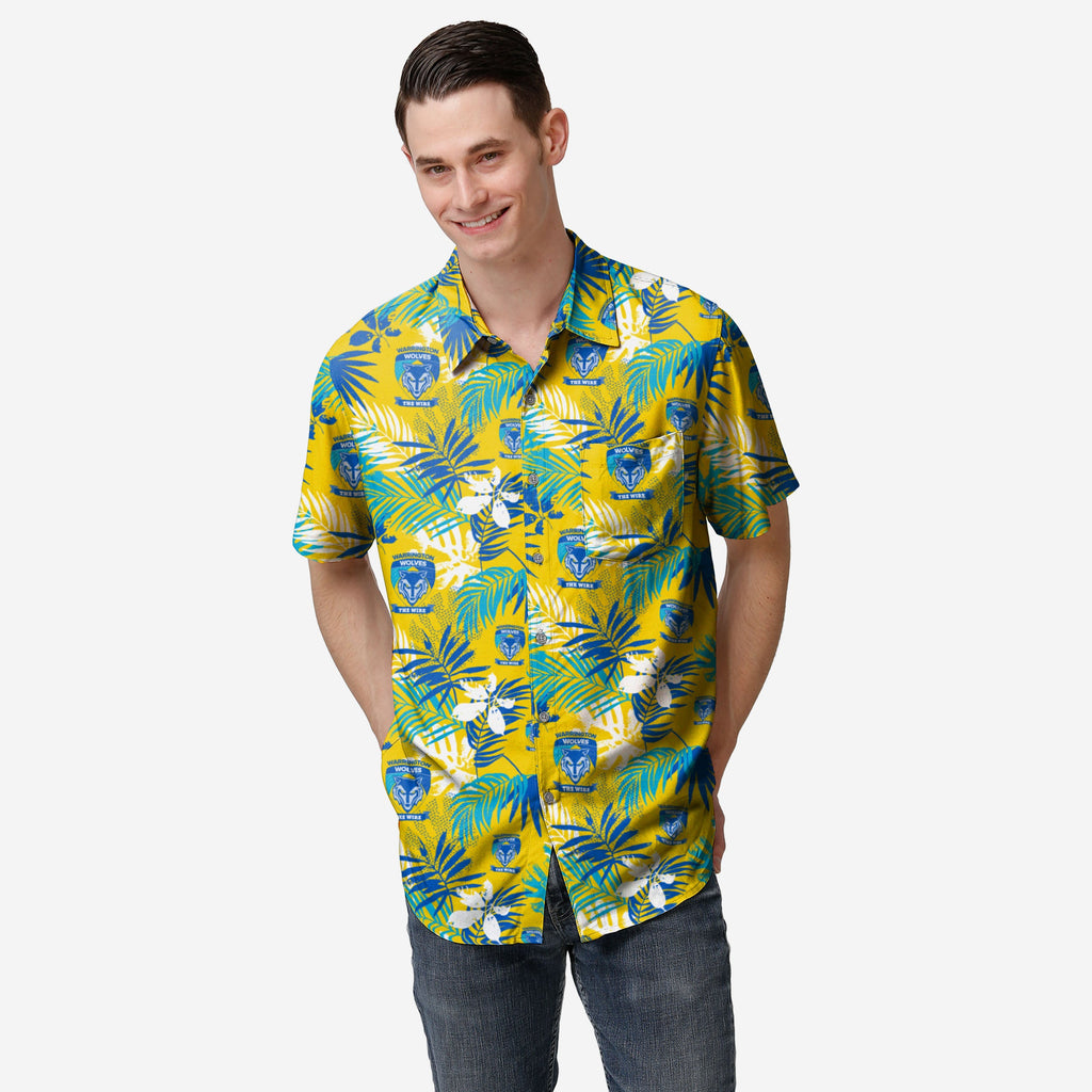 Warrington Wolves Floral Button Up Shirt FOCO S - FOCO.com | UK & IRE