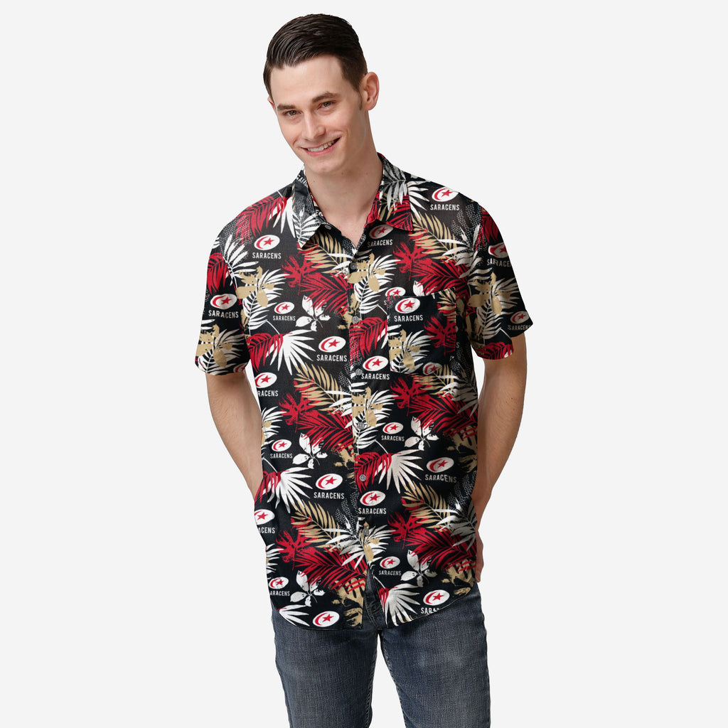 Saracens Floral Button Up Shirt FOCO S - FOCO.com | UK & IRE