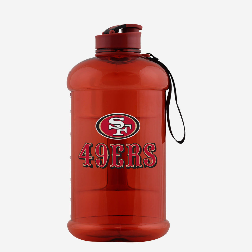 San Francisco 49ers 2000 mL Clear Sports Bottle FOCO - FOCO.com | UK & IRE