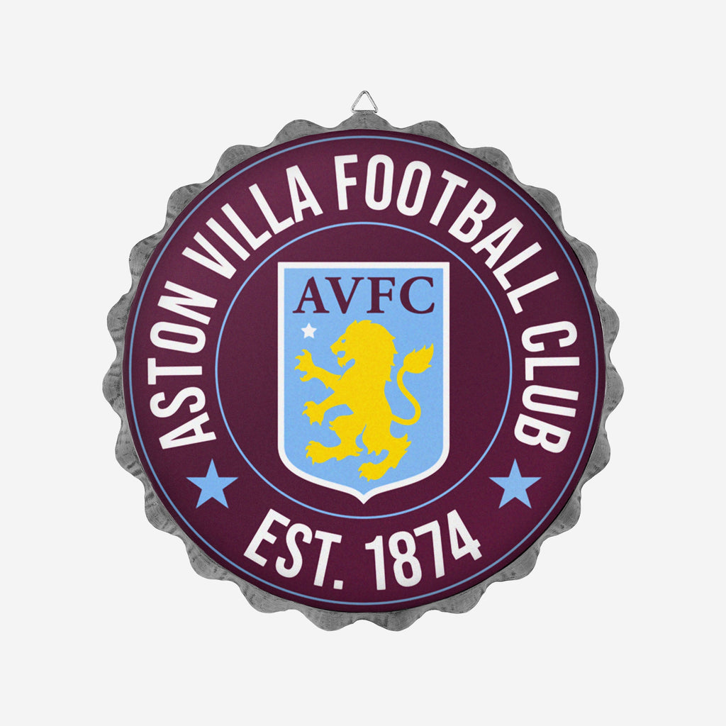 Aston Villa FC Original Wall Mounted Bottlecap Sign FOCO - FOCO.com | UK & IRE