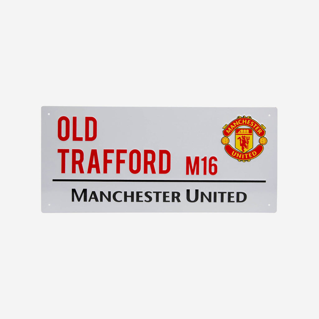 Manchester United FC White Street Sign FOCO - FOCO.com | UK & IRE