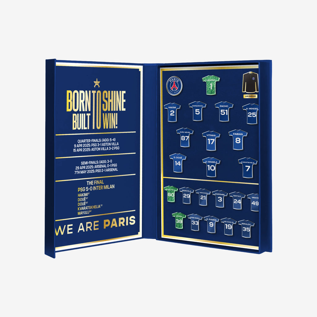 Paris Saint-Germain FC UEFA Champions League 2024-2025 Winners Badge Set FOCO - FOCO.com | UK & IRE