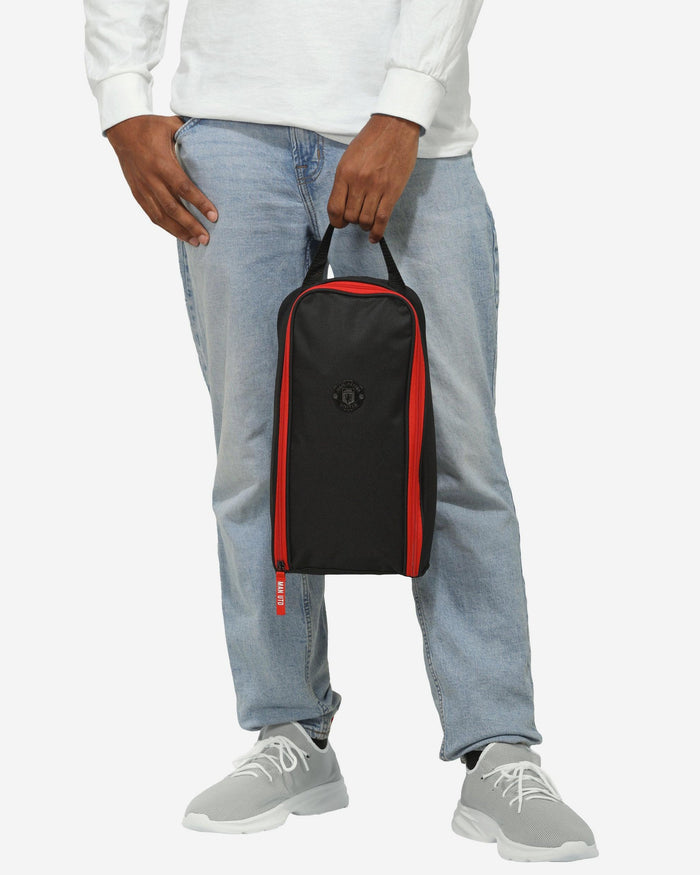 Manchester United FC Black on Black Red Zip Boot Bag FOCO - FOCO.com | UK & IRE