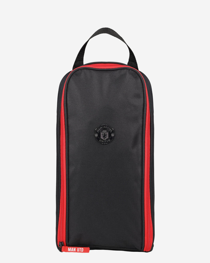 Manchester United FC Black on Black Red Zip Boot Bag FOCO - FOCO.com | UK & IRE